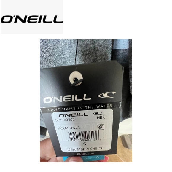 NWT ONeill Gray Long Sleeve Hooded PullOver UPF 50+ Sun Protection - Picture 5 of 6